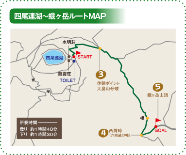 四尾連湖〜蛭ヶ岳ルートMAP